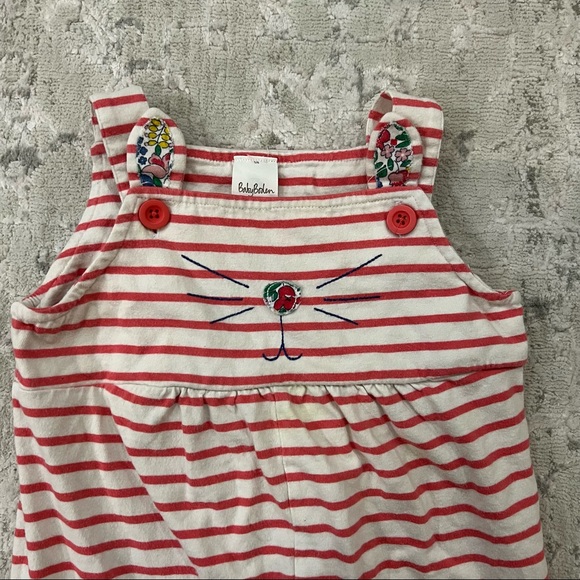 🐰 Boden | Red & white striped bunny overalls - Picture 6 of 8